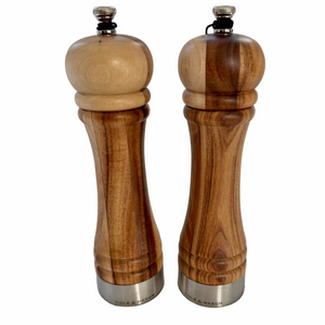 Cole & Mason Camden Acacia Wood Salt & Pepper Mills Grinders NEW Set of 2